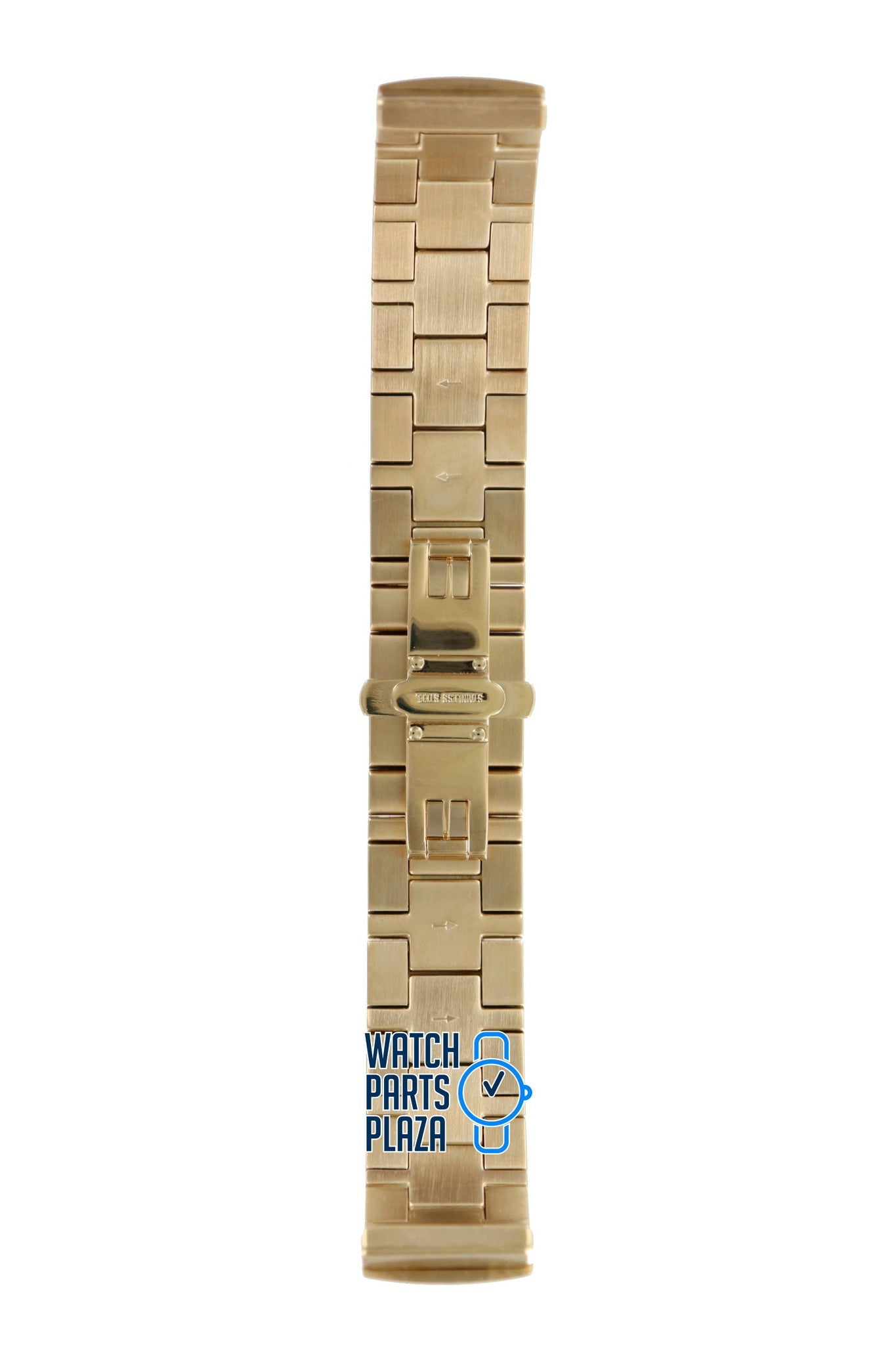 Burberry BU4501 Watch Band BU - 4501 Gold Plated Stainless Steel 17 mm - Watch Plaza