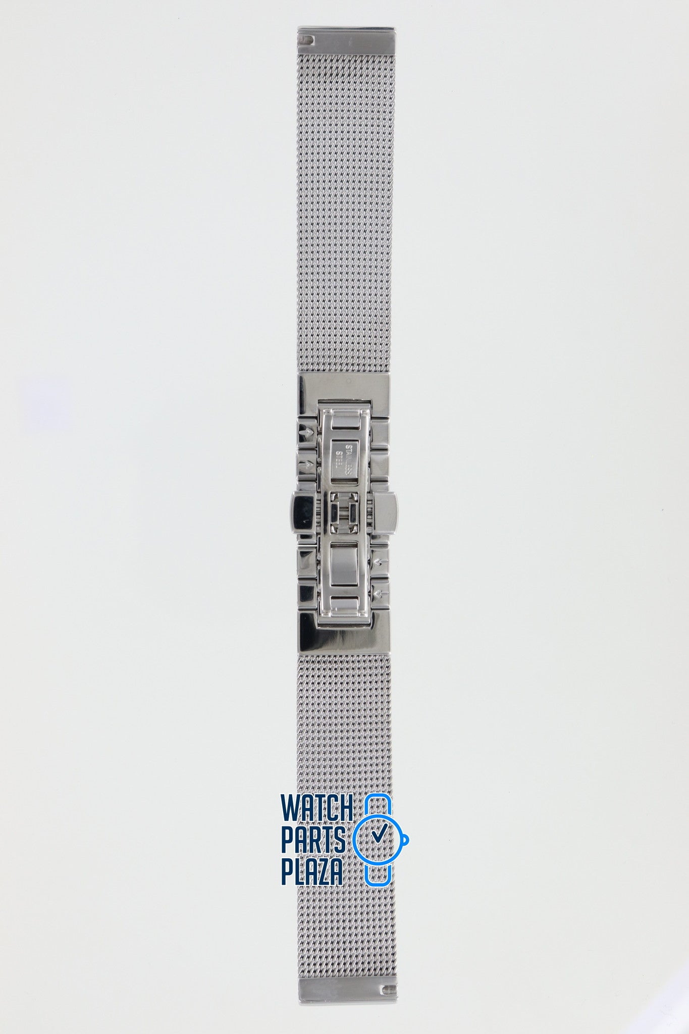 Burberry BU4503 Watch Band BU - 4503 Grey Stainless Steel 17 mm - Watch Plaza