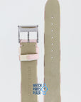 Burberry BU4507 Watch Band BU - 4507 Pink Leather & Textile 17 mm Signature - Watch Plaza