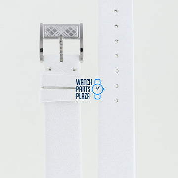 Burberry BU4511 Watch Band BU - 4511 White Leather 17 mm - Watch Plaza