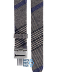 Burberry BU4512 Watch Band BU - 4512 - GREY Grey Leather & Textile 17 mm - Watch Plaza