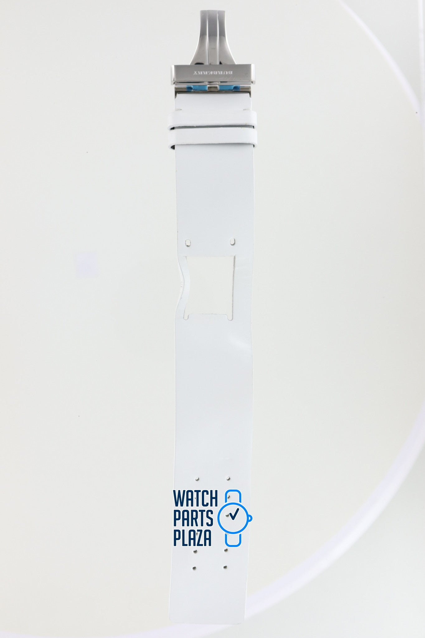 Burberry BU4650 Watch Band BU - 4650 White Leather 30 mm - Watch Plaza