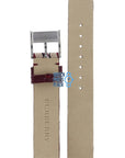 Burberry BU7106 Watch Band BU - 7106 Brown Leather & Textile 16 mm - Watch Plaza