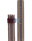 Burberry BU7106 Watch Band BU - 7106 - NO - CLASP Brown Leather & Textile 16 mm - Watch Plaza