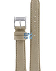 Burberry BU7107 Watch Band BU - 7107 Beige Leather & Textile 16 mm - Watch Plaza