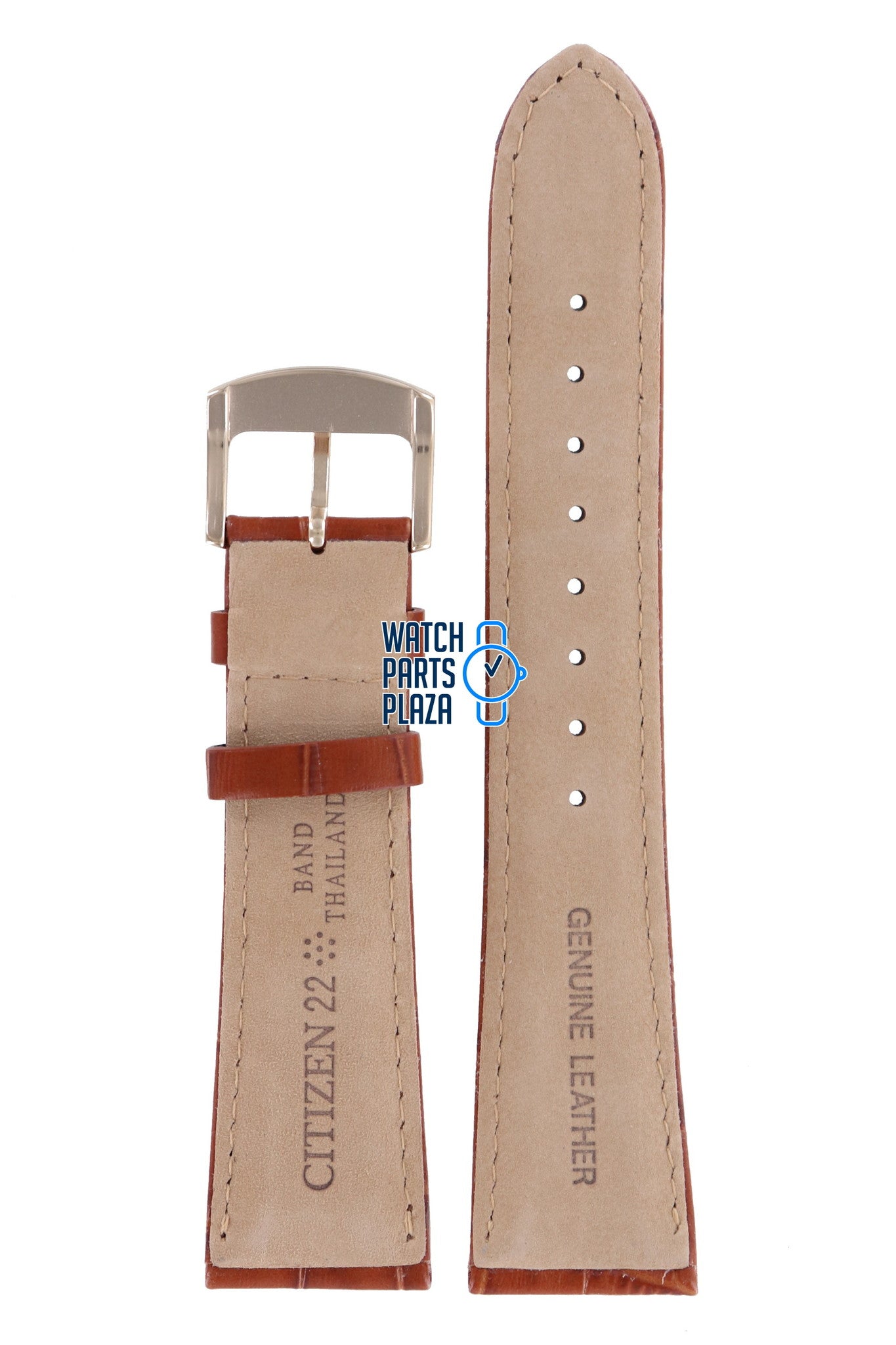 Citizen AO9003 - 08E Watch Band 59 - S52479 Brown Leather 22 mm Eco - Drive - Watch Plaza