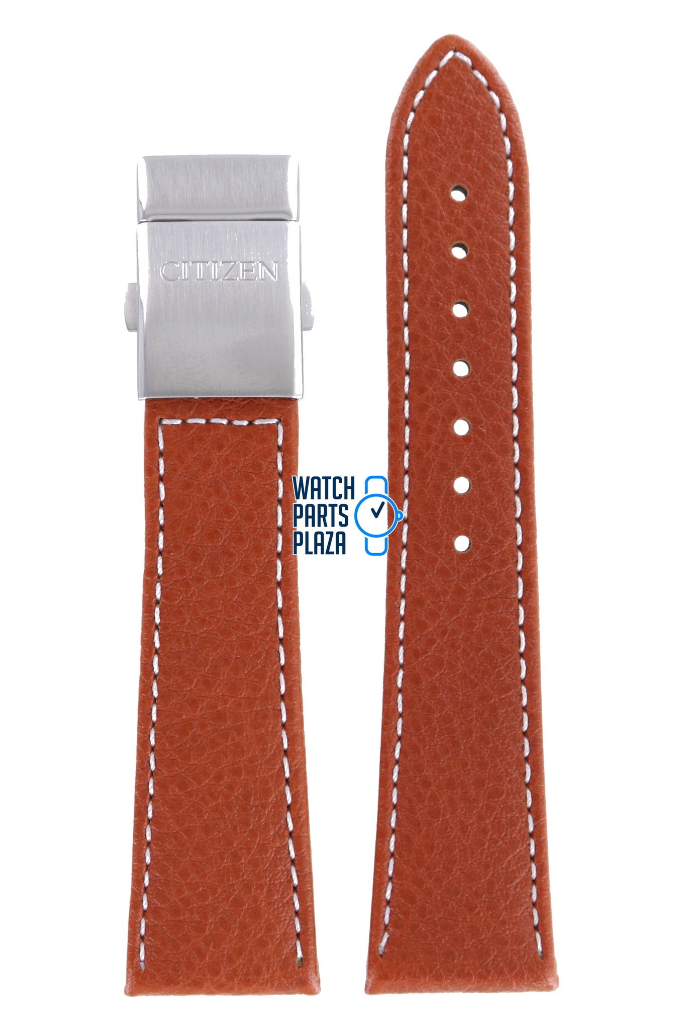 Citizen AS4020 - 44X Radio Controlled Watch Band 59 - S52168 Brown Leather 23 mm Eco - Drive - Watch Plaza