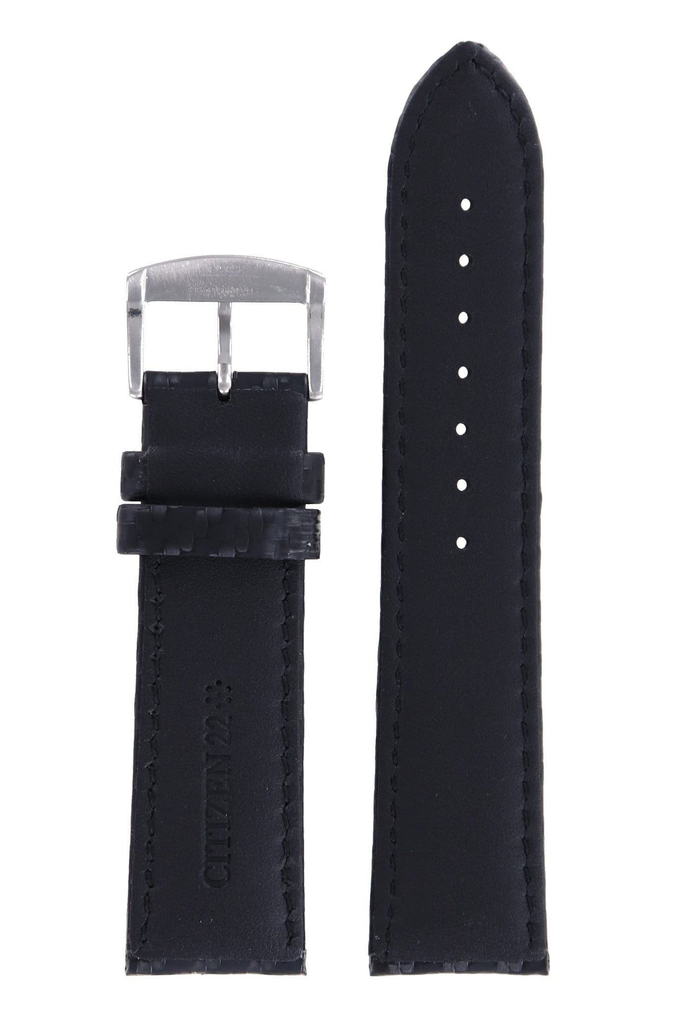 Citizen AT0761, BM7021 & BM7027 Marinaut Watch Band 59 - S51665 Black Leather 22 mm Eco - Drive - Watch Plaza