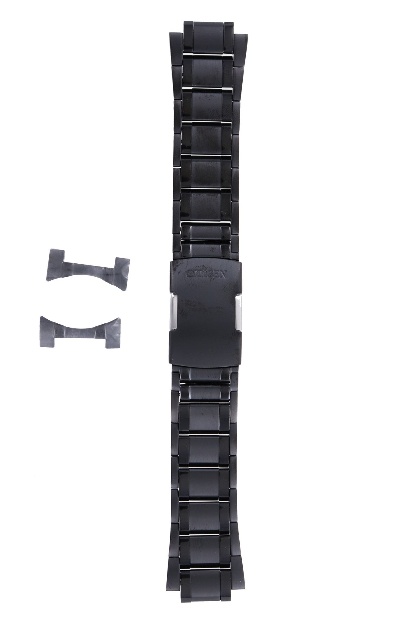 Citizen AT4007 - 54E & AT4108 - 57E Perpetual Calendar Radio Watch Band 59 - S05420 Black Stainless Steel 24 mm Eco - Drive - Watch Plaza