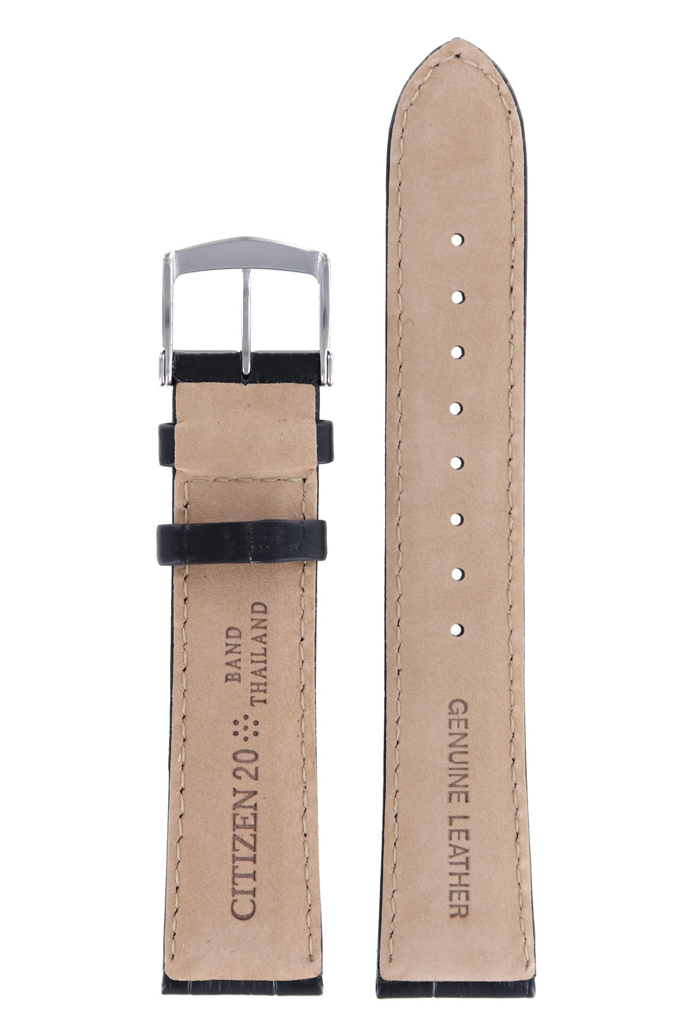 Citizen AU1040-08E Corso - J165-S070929 Watch Band Black Leather 20 mm