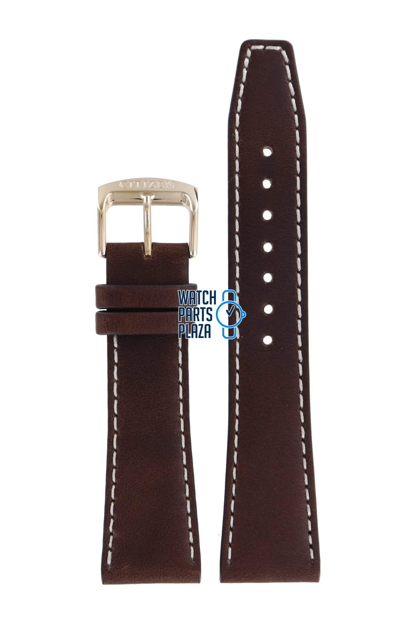 Citizen AW1573 - 11L Watch Band 59 - S53856 Brown Leather 22 mm Eco - Drive - Watch Plaza