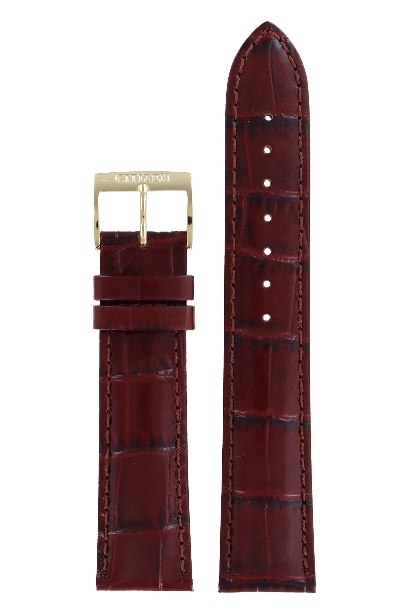 Citizen BH1652 - 09P - S068185 Watch Band 59 - S52097 Brown Leather 20 mm Elegant - Watch Plaza