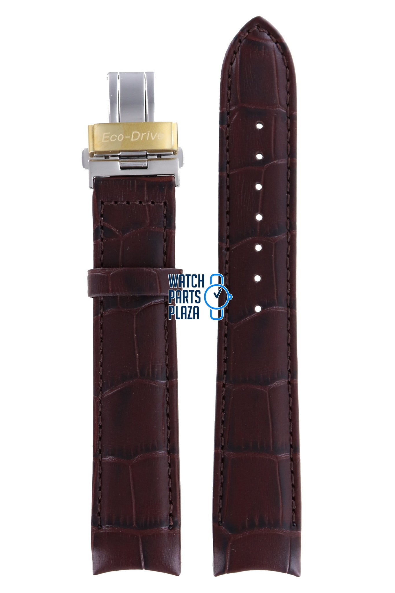 Citizen BL8002, BL8003 & BL8006 Watch Band 59 - S50443 Brown Leather 20 mm Eco - Drive - Watch Plaza