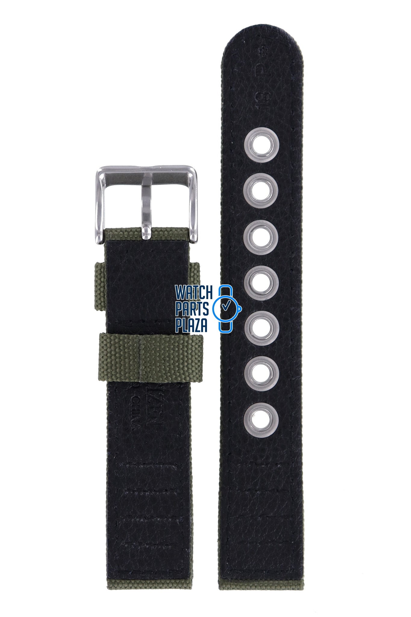 Citizen BM8180-03E & BM8180-20E Watch Band Green Leather & Textile 18