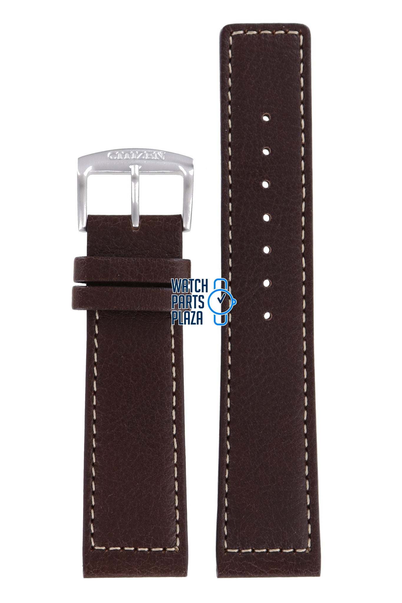 Citizen BM8470 - 03A & BM8470 - 03AE Watch Band 59 - S52650 Brown Leather 22 mm Eco - Drive - Watch Plaza