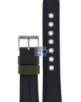 Citizen BM8470 - 11E & BM8470 - 11EE Watch Band 59 - S52651 Green Leather & Textile 22 mm Eco - Drive - Watch Plaza