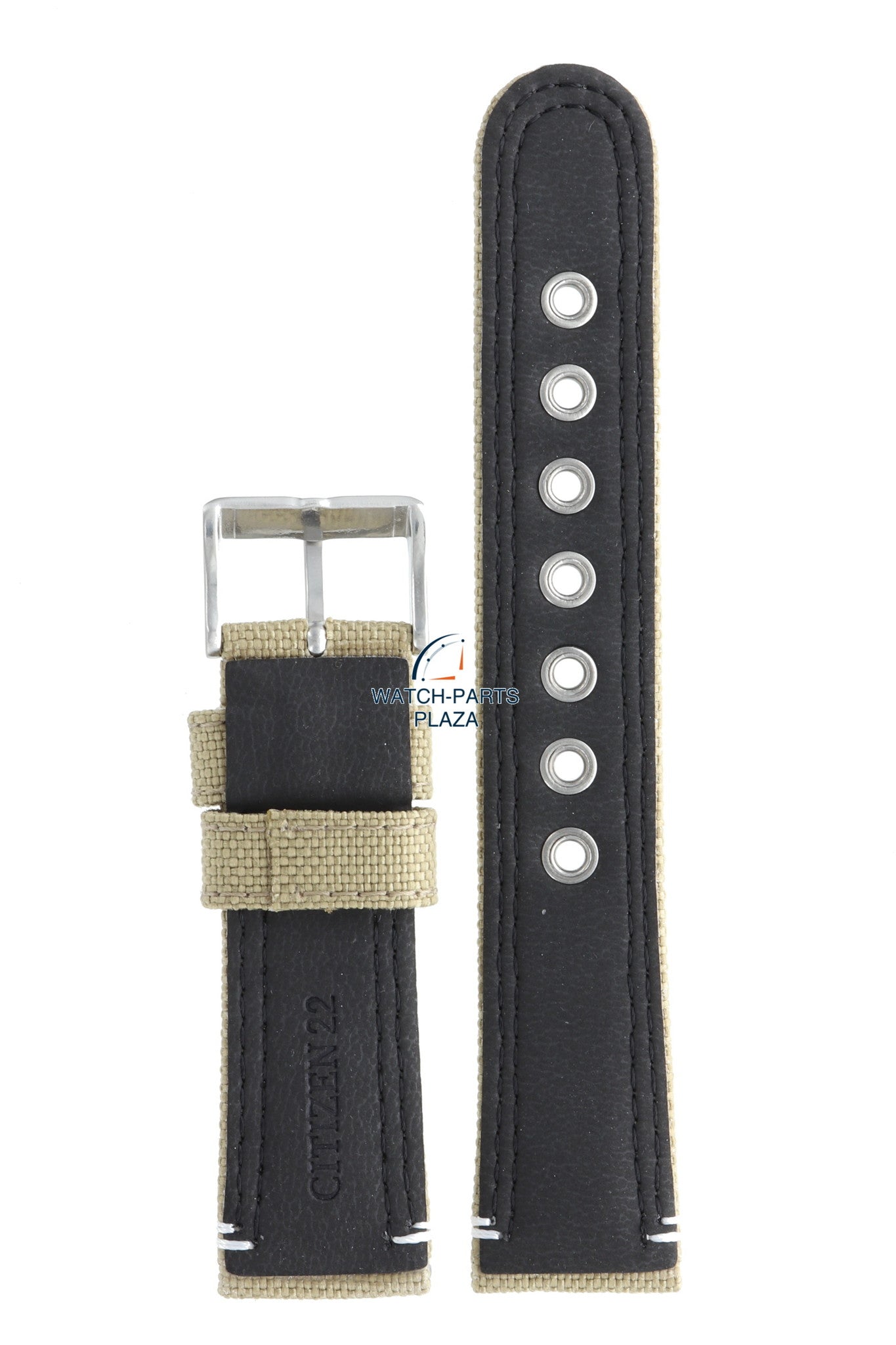 Citizen BM8476 - 23E - S064783 Watch Band 59 - S52649 Beige Textile 22 mm Eco - Drive - Watch Plaza