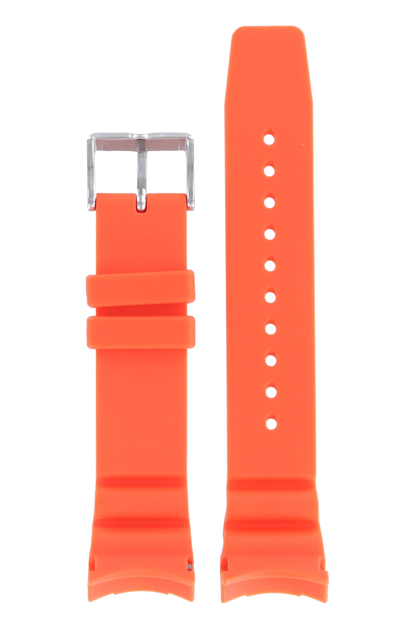 Citizen BN0100 - 18E Promaster Marine S086311 Watch Band 59 - S52731 Orange Silicone 23 mm Eco - Drive - Watch Plaza