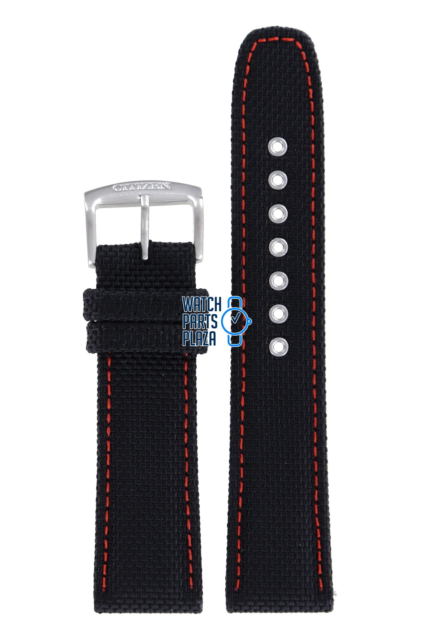 Citizen BU2040 - 05E & BU2040 - 05E - 1 Sports Watch Band 59 - S53190 Black Leather & Textile 22 mm Eco - Drive - Watch Plaza