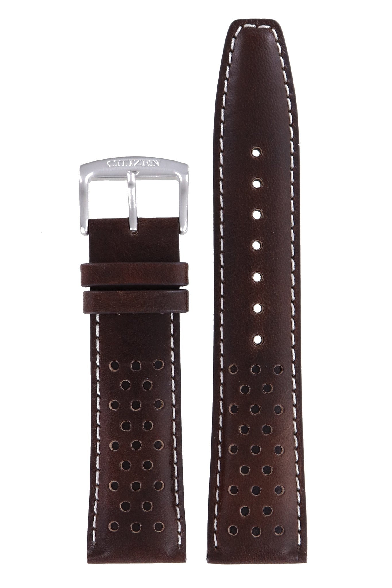 Citizen CA0641 - 24E, CA0648 - 09L & CA0649 - 06X Brycen Watch Band 59 - S53775 Brown Leather 22 mm Eco - Drive - Watch Plaza