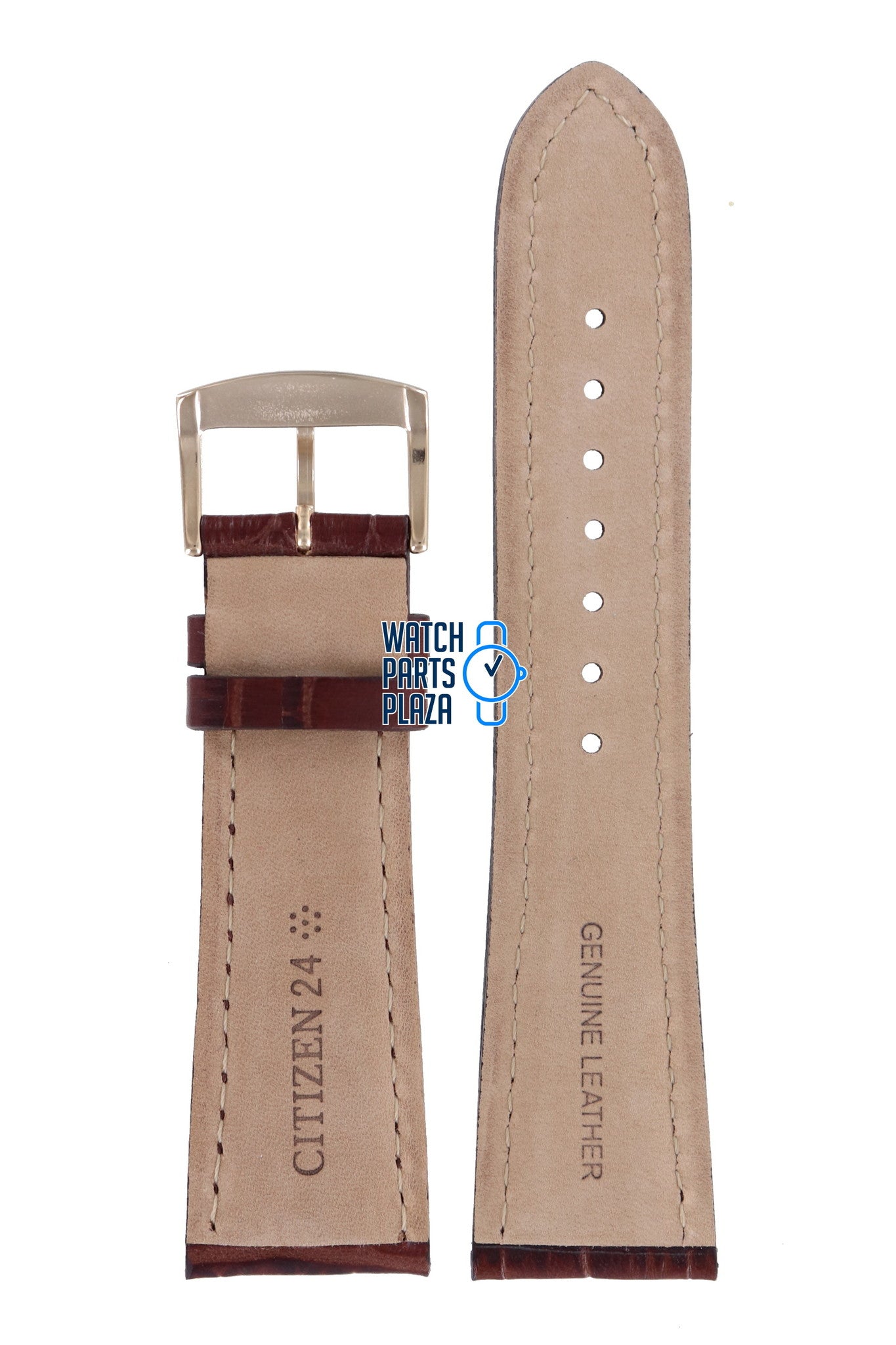 Citizen CA4283 - 04L Sport Watch Band 59 - S53400 Brown Leather 24 mm Eco - Drive - Watch Plaza