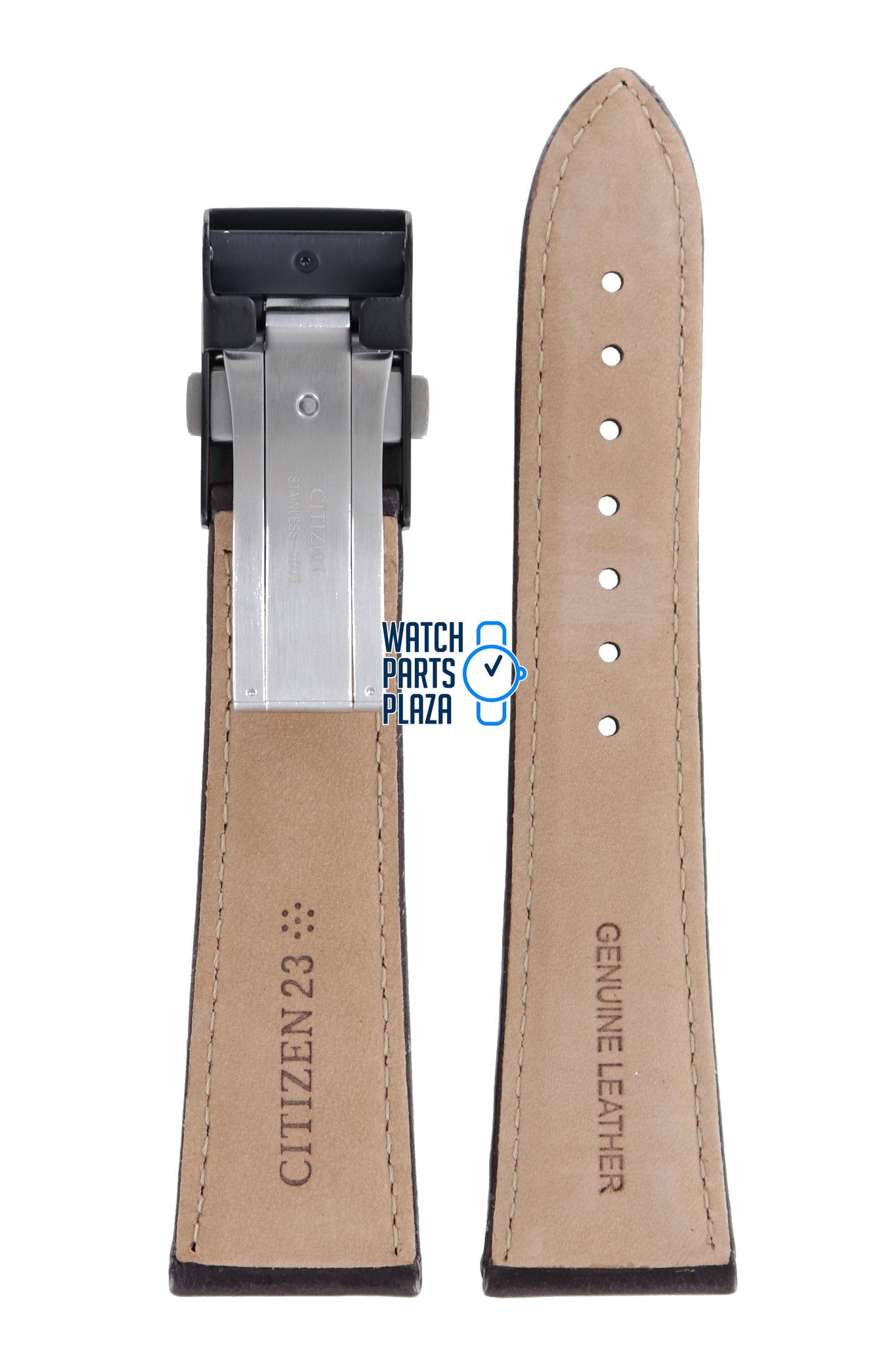 Citizen CB5865 - 15E Sky Watch Band 59 - S54194 Brown Leather 23 mm Promaster - Watch Plaza