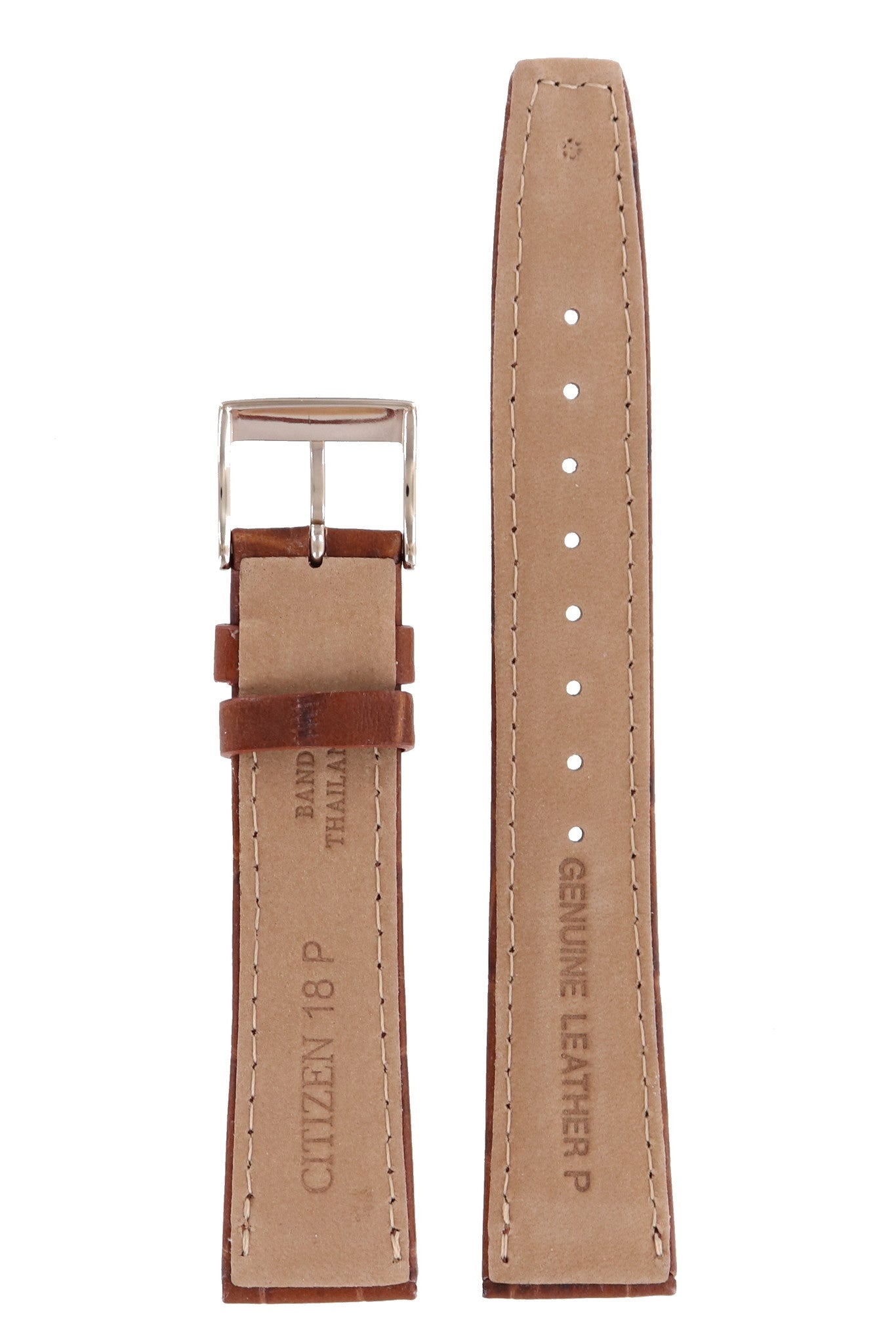 Citizen EP5918 - 06A - S086876 Watch Band 59 - S52771 Brown Leather 18 mm Eco - Drive - Watch Plaza