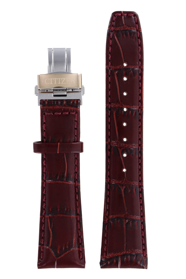 Citizen NH8312 - 07A, NH8313 - 04A & NH8316 - 06A Watch Band 59 - S51505 Brown Leather 22 mm Sapphire - Watch Plaza