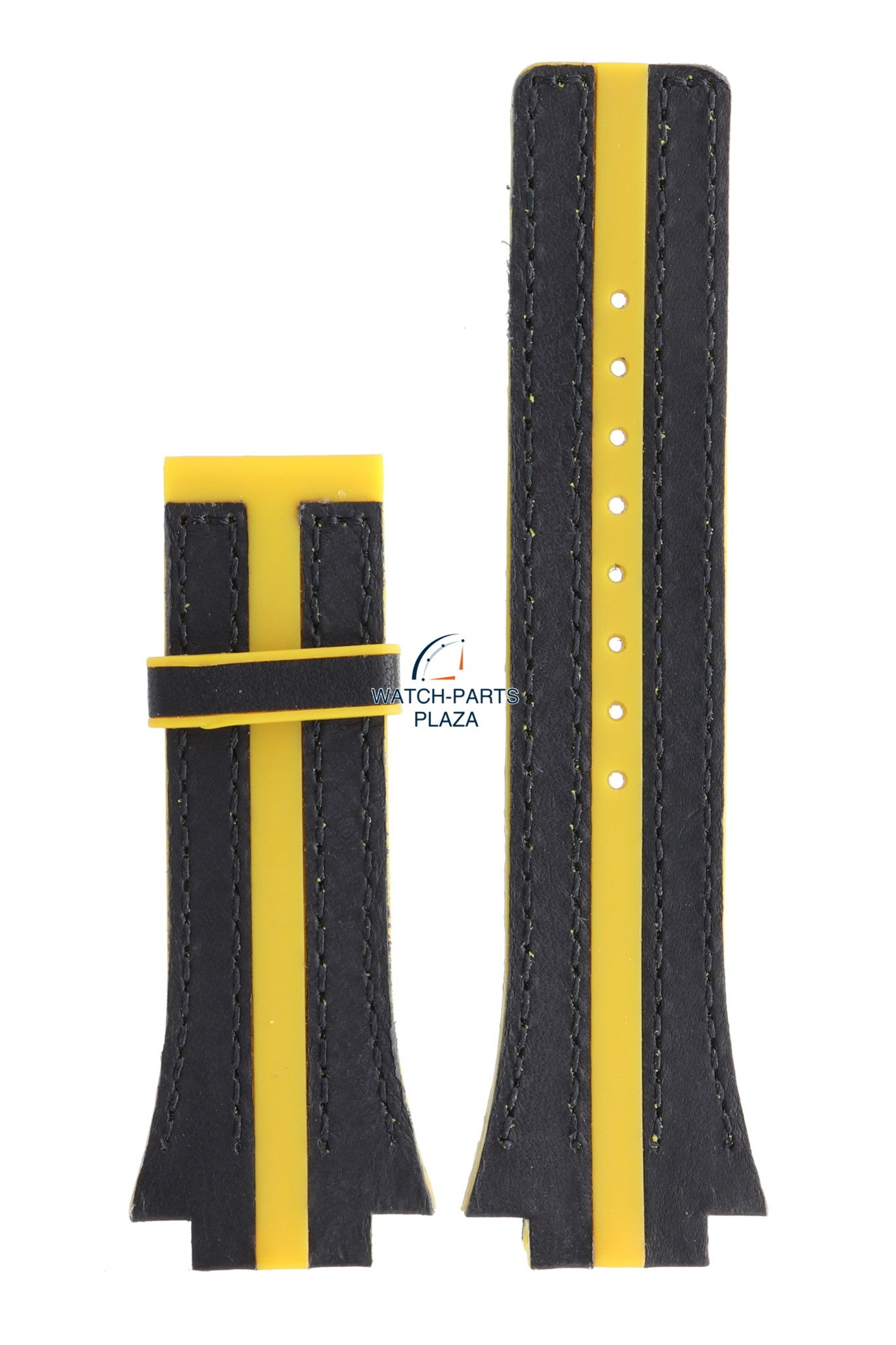 Festina BC04531 Watch band F16184, F16184/5 rubber & leather yellow 18 mm - Nine Collection - Watch Plaza