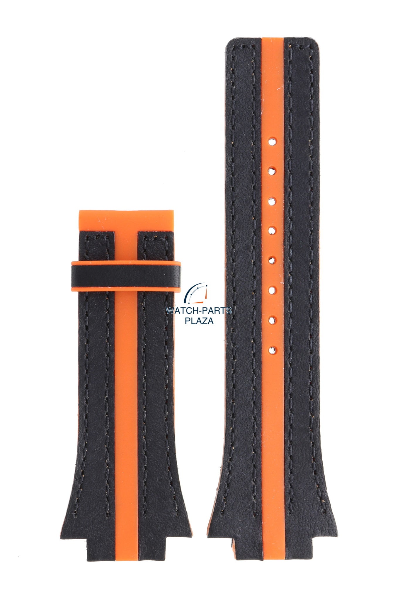 Festina BC05033 Watch band F16184, F16184/E rubber & leather orange 18 mm - Nine Collection - Watch Plaza