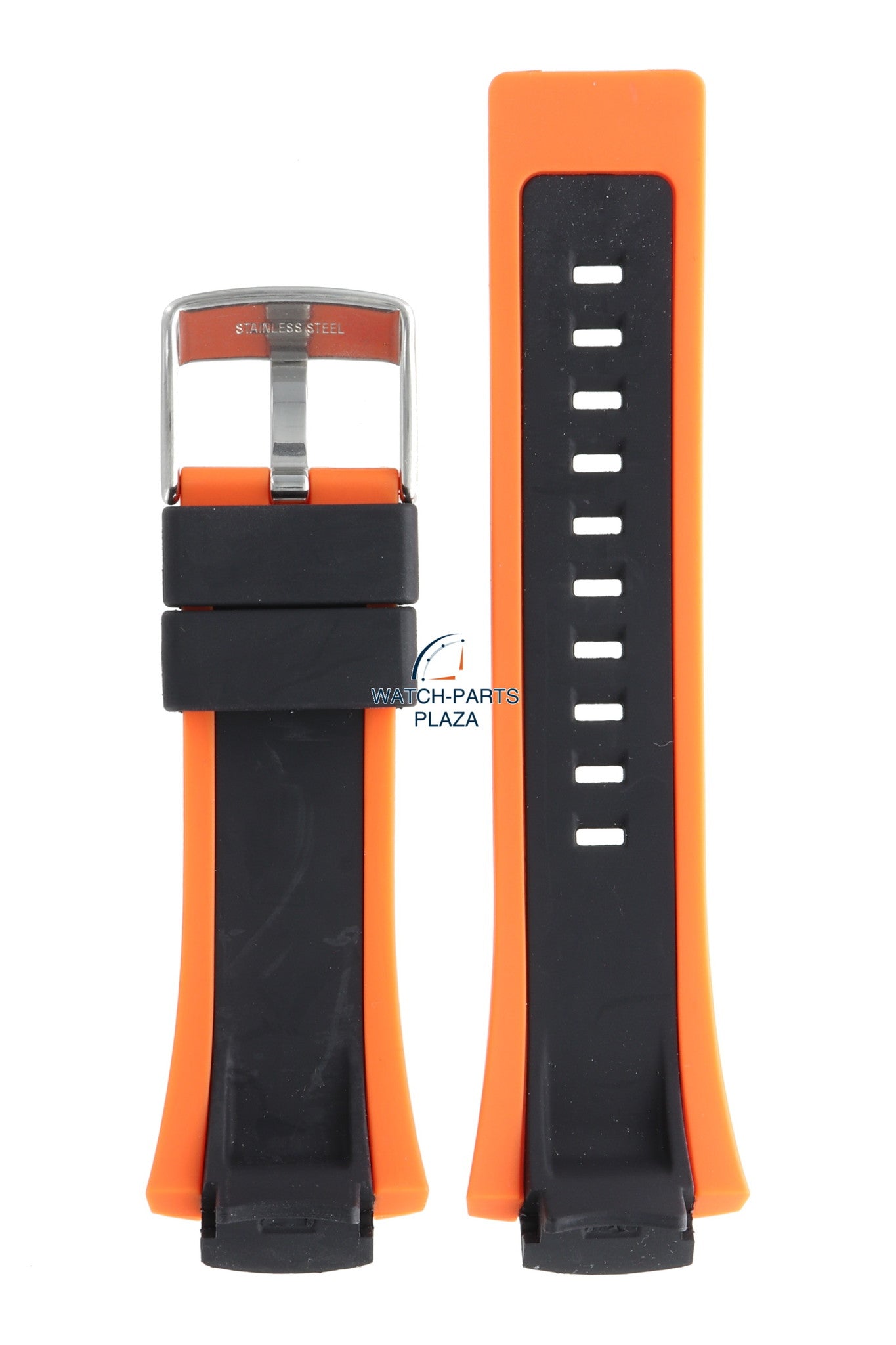 Festina BC05138 Watch band F6727, F6738, F6739 rubber / silicone orange 17 mm - Watch Plaza