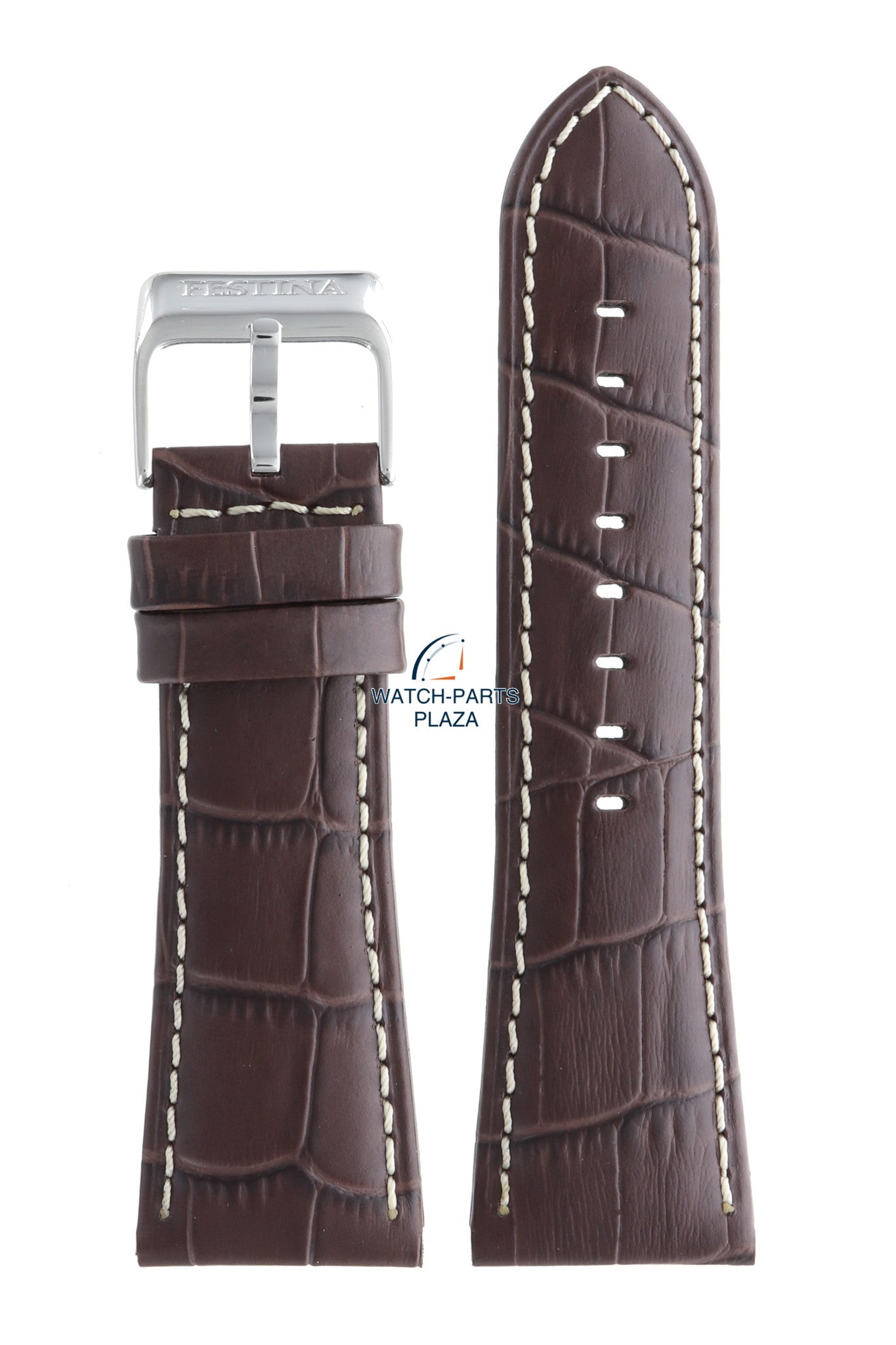 Festina BC05459 Watch band F16235 brown leather 28 mm - Multifunction - Watch Plaza