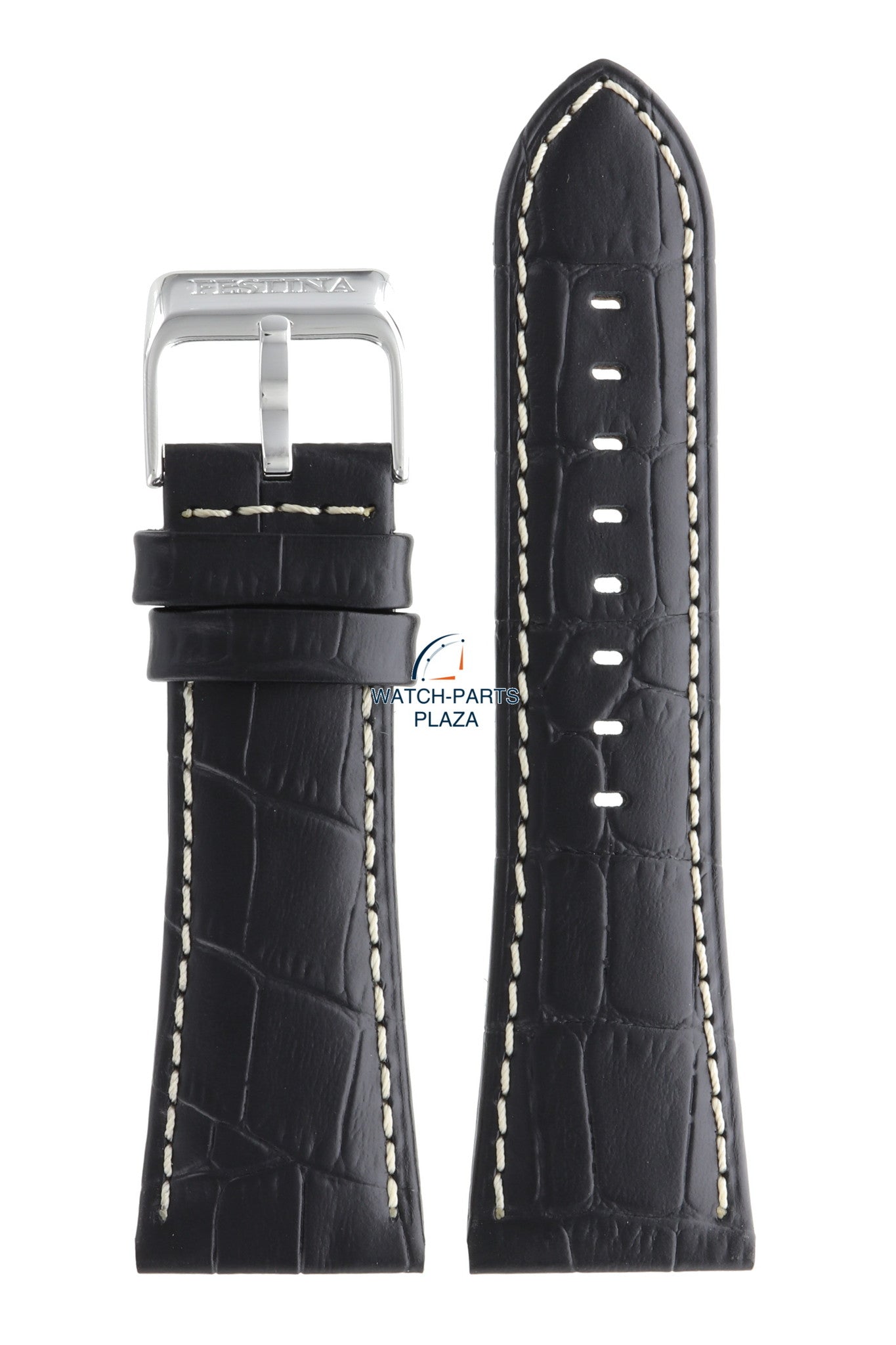 Festina BC05464 Watch band F16235 black leather 28 mm - Multifunction - Watch Plaza