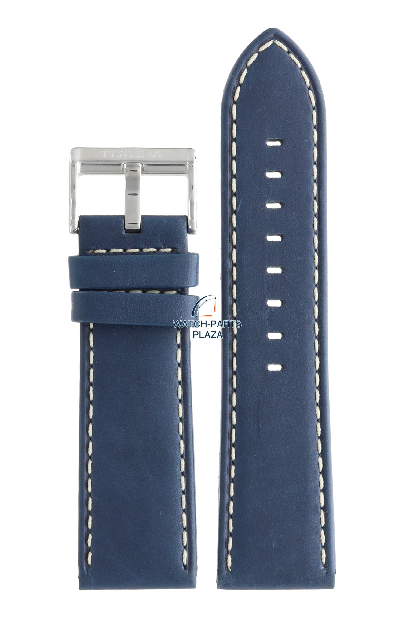 Festina BC05571 Watch band F16259/3, F16393/A blue leather 25 mm - Timeless - Watch Plaza