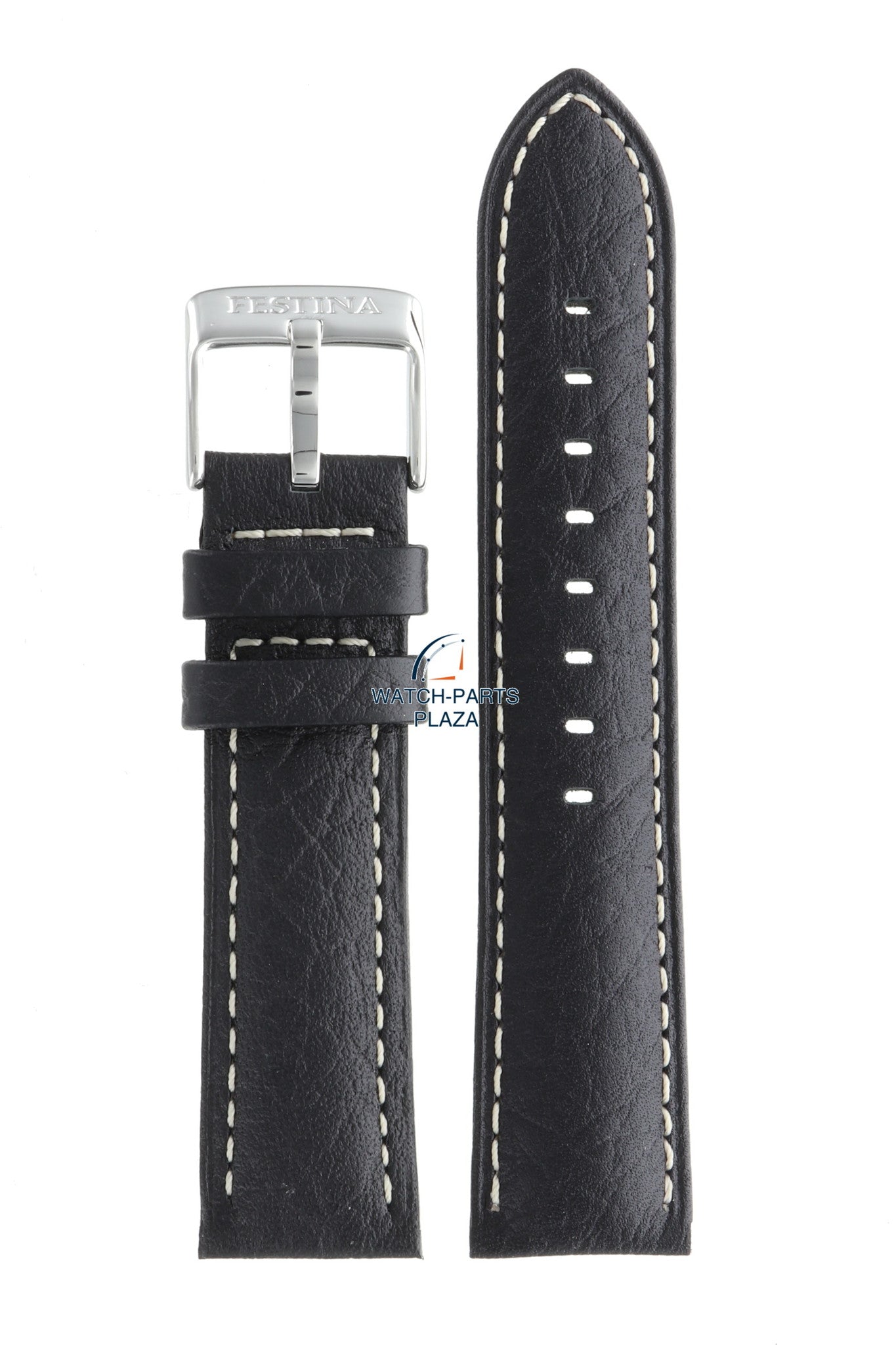 Festina BC06758 Watch band F16471 black leather 22 mm - Watch Plaza