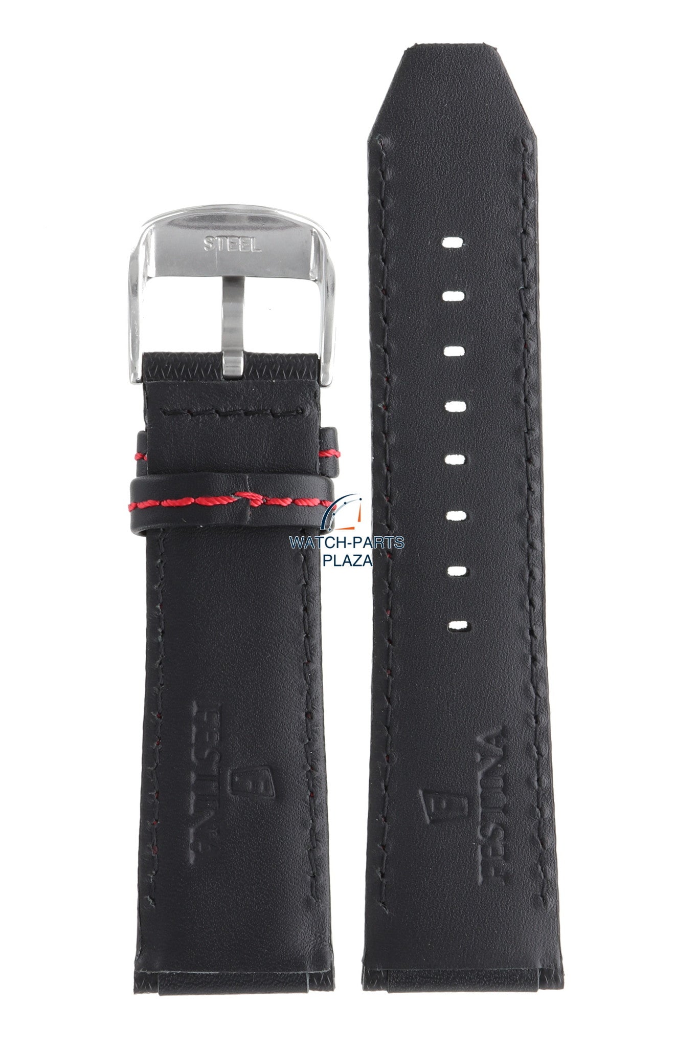 Festina BC06957 Watch band F16489/5 black leather 25 mm - Chronograph - Watch Plaza