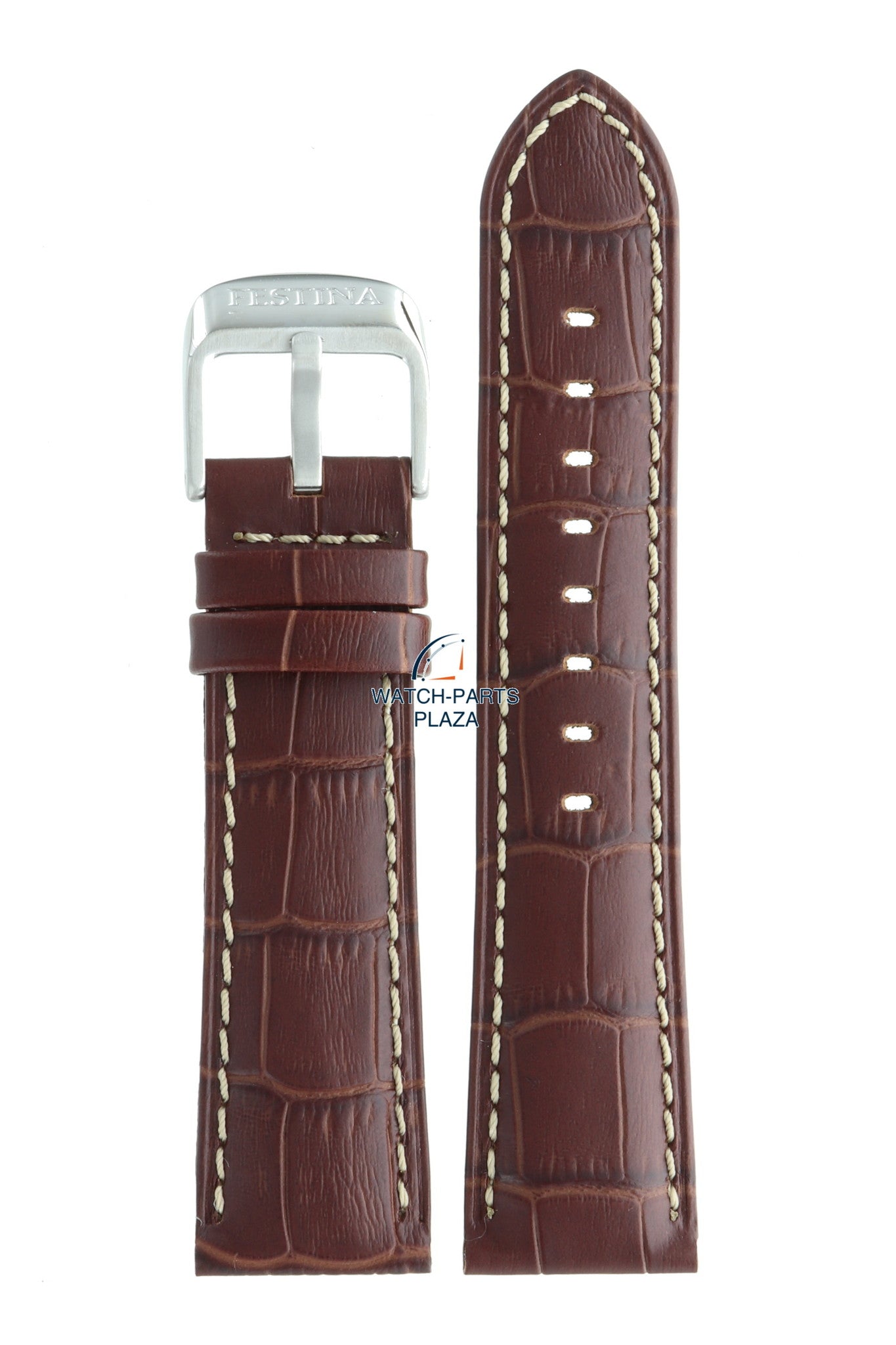 Festina BC07195 Watch band F16486 brown leather 23 mm - Retrograde - Watch Plaza