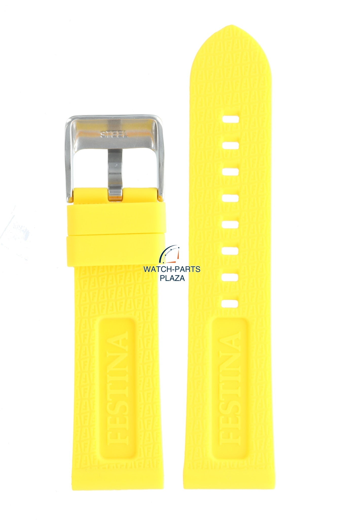 Festina BC07433 Watch band F16574, F16574/1 rubber / silicone yellow 24 mm - Giro d'Italia / Chrono Bike - Watch Plaza