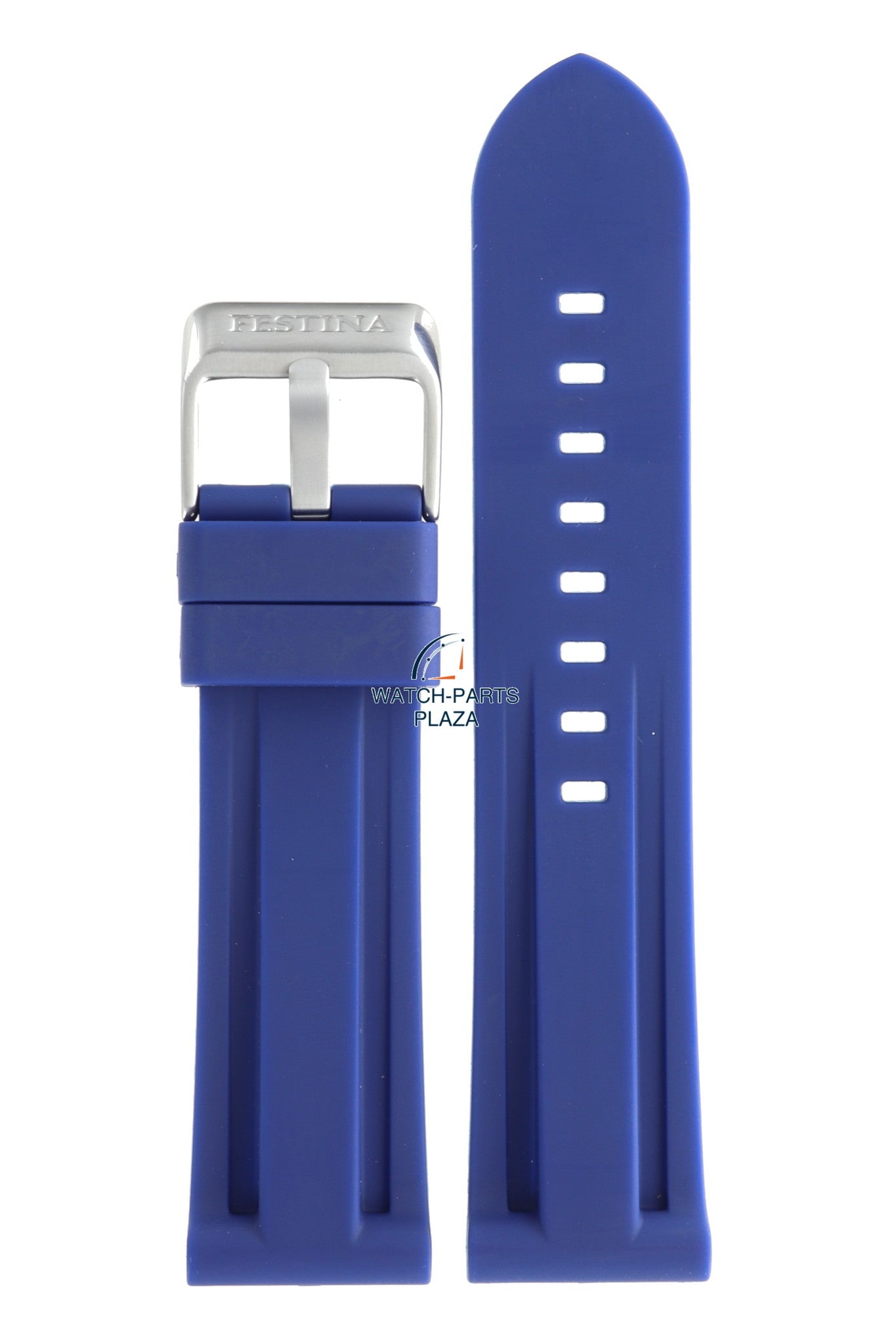 Festina BC07435 Watch band F16574/3 blue rubber / silicone 24 mm - Chronograph - Watch Plaza