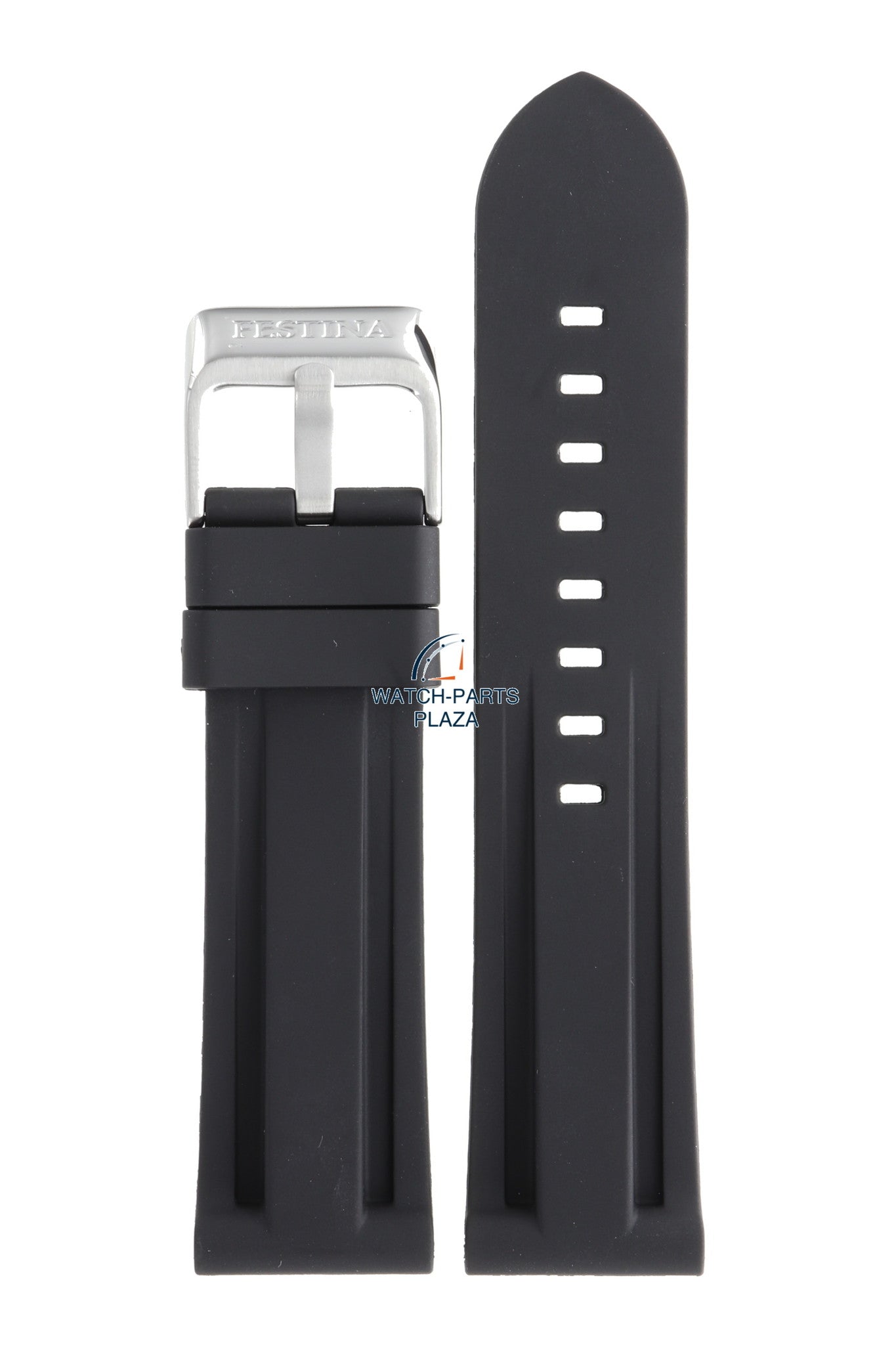 Festina BC07436 Watch band F16574, F16874 black rubber / silicone 24 mm - Timeless Chronograph - Watch Plaza