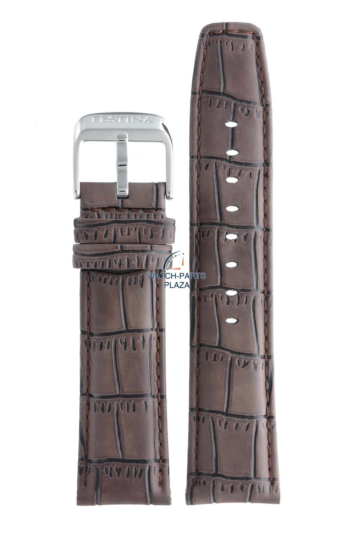 Festina BC07598 Watch band F16573 brown leather 23 mm - Classic / Retrograde - Watch Plaza