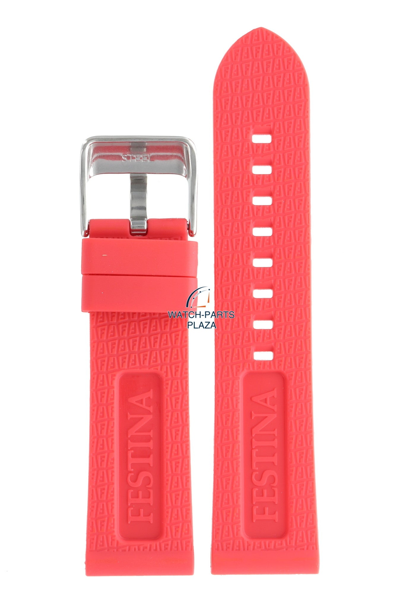 Festina BC07630 Watch band F16574/5 red rubber / silicone 24 mm - Chronograph - Watch Plaza