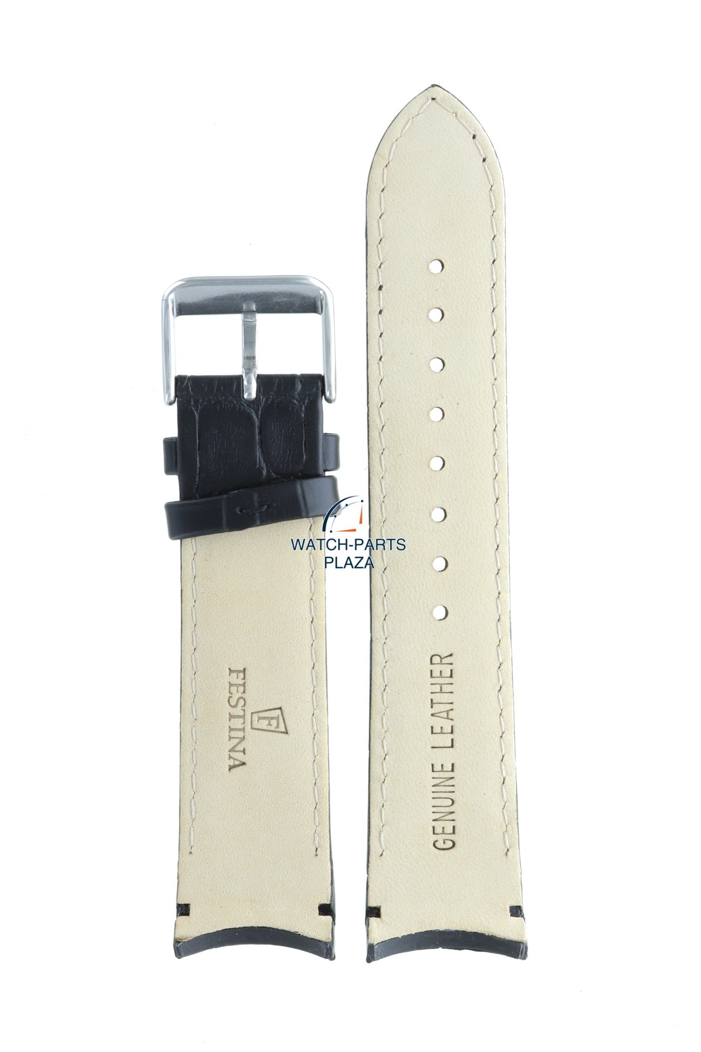 Festina BC07932 Watch band F6821 black leather 22 mm - Watch Plaza