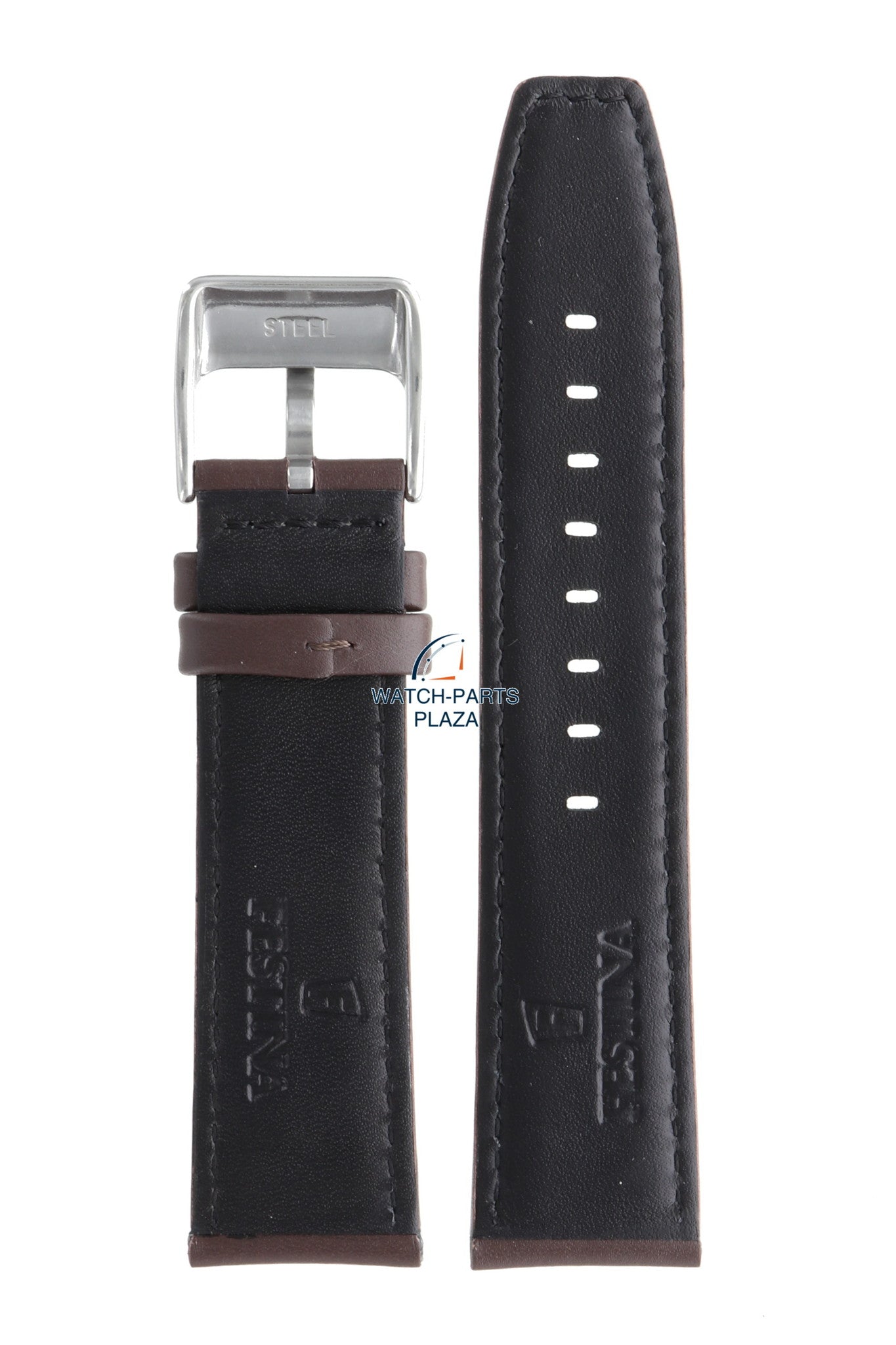 Festina BC07956 Watch band F16585 dark brown leather 23 mm - Sport - Watch Plaza