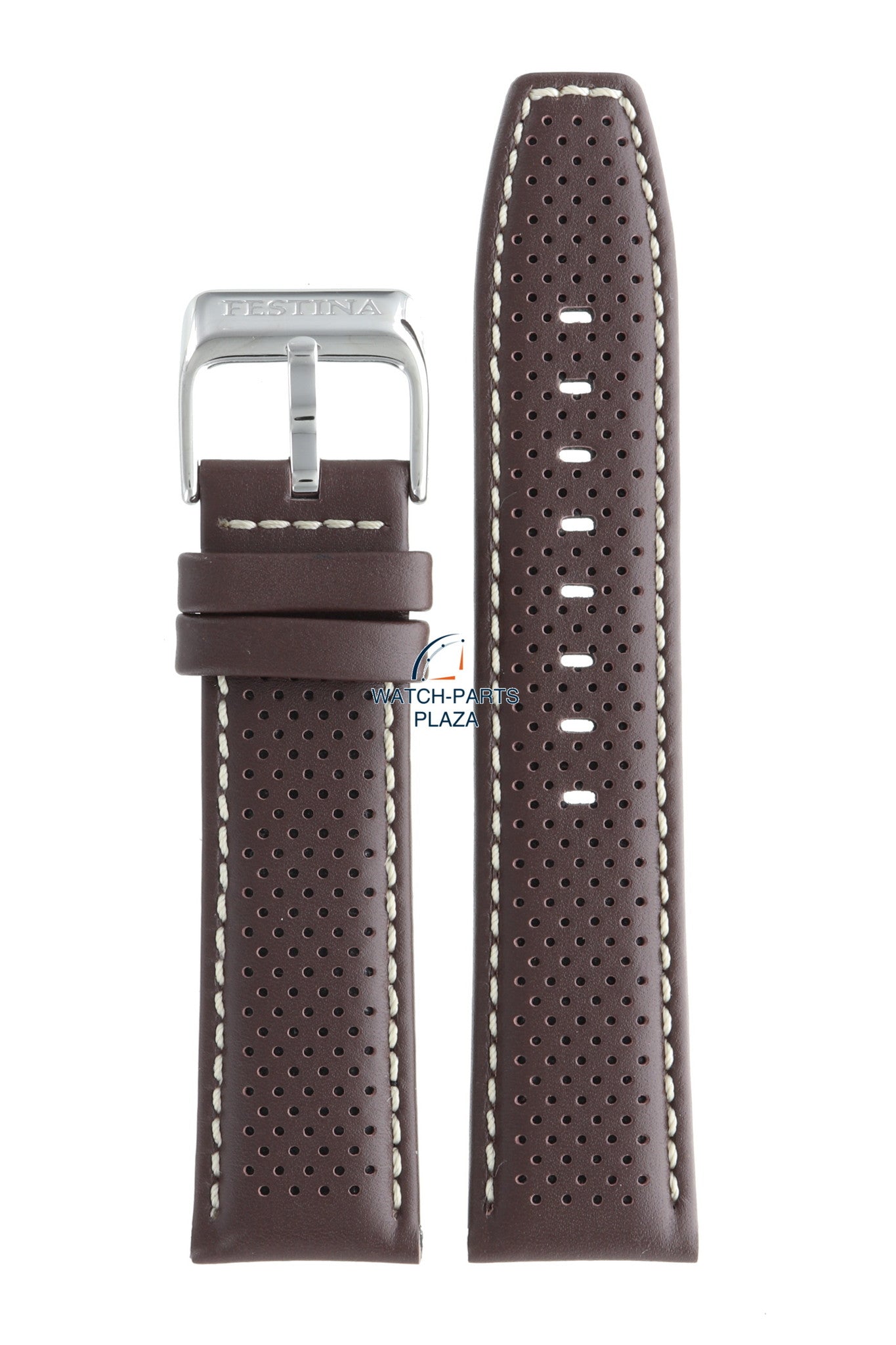 Festina BC07956 Watch band F16585 dark brown leather 23 mm - Sport - Watch Plaza