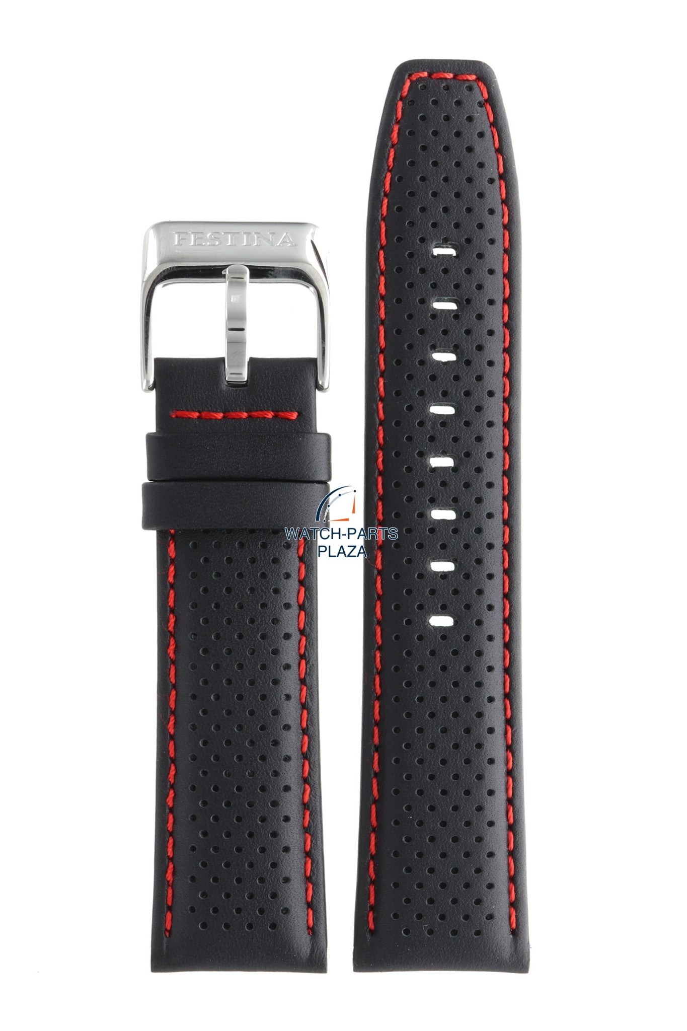 Festina BC07957 Watch band F16585/7, F16585/8 black leather 23 mm - Sport - Watch Plaza