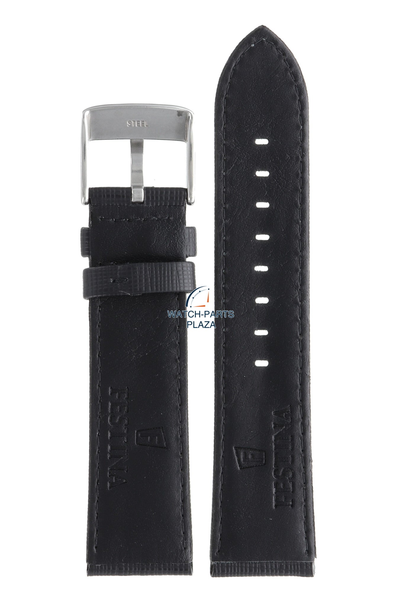 Festina BC07989 Watch band F16607 black leather 23 mm - Multifunction - Watch Plaza