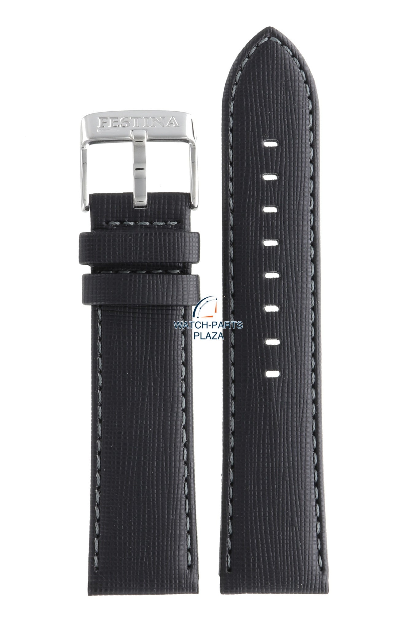 Festina BC07989 Watch band F16607 black leather 23 mm - Multifunction - Watch Plaza