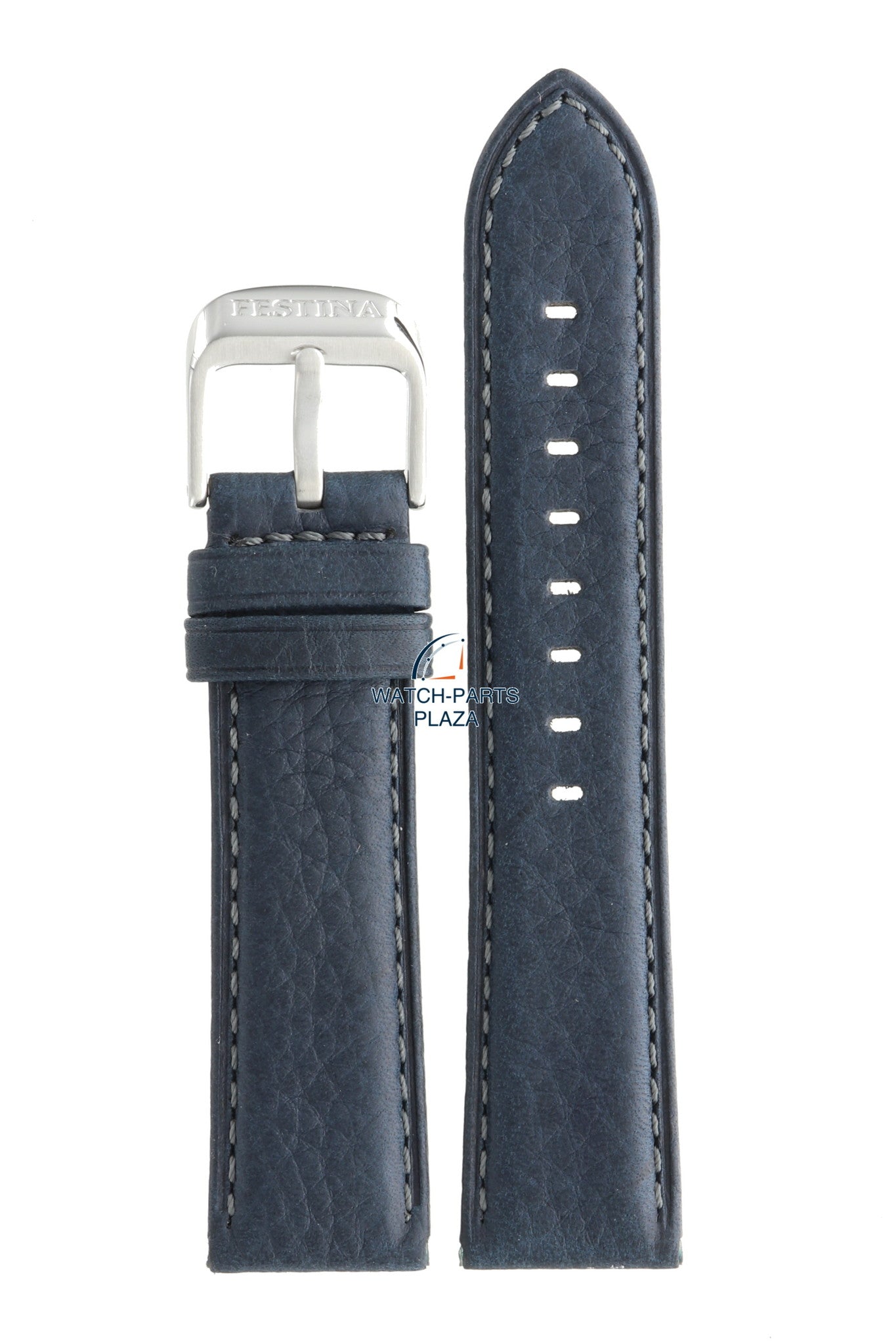 Festina BC08043 Watch band F16629 dark blue leather 22 mm - Retrograde - Watch Plaza