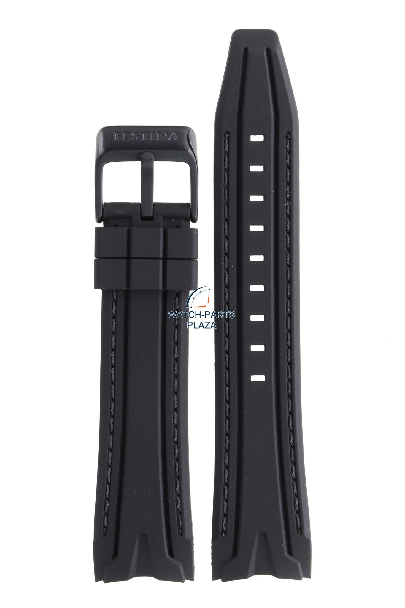 Festina BC08068 Watch band F16610 black rubber / silicone 23 mm - Multifunction - Watch Plaza